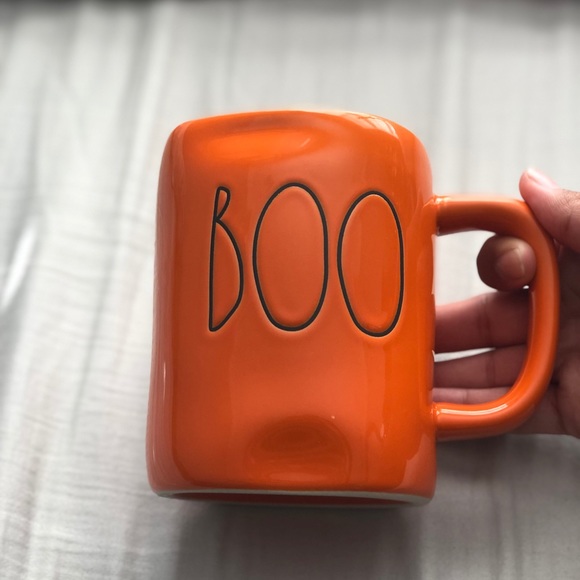 Rae Dunn Halloween Rare Orange  Boo Mugs